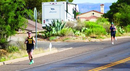 Runners take on the first leg of the recent Alpine Cowboys Home Run Marathon. Photo by Kara Gerbert