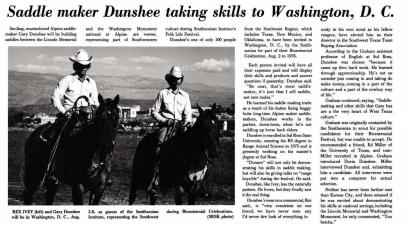 The story as it originally ran July 8, 1976, in the Alpine Avalanche.