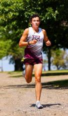 Kaden Lees tackles the course at the Marfa Desert Stampede cross-country meet this past weekend. Photo courtesy of Marathon ISD