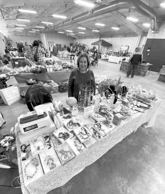 Rosie Gutierrez of Rosie’s Gifts hocks her wares at the Hometown Fair held in Fort Davis last Friday. Courtesy photo