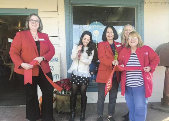 Desert Rose cuts the ribbon