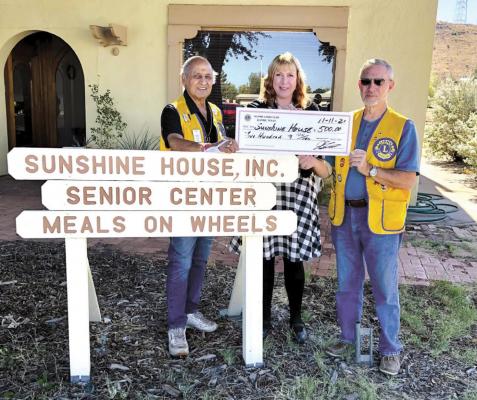 Lions give to Sunshine House
