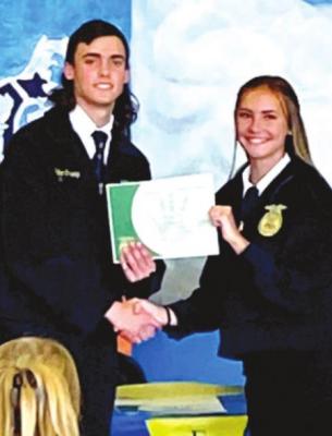 FFA presents award at May 11 banquet in Alpine