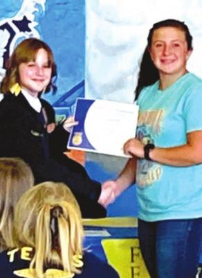 FFA presents award at May 11 banquet in Alpine