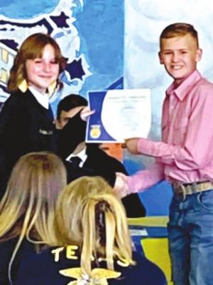 FFA presents award at May 11 banquet in Alpine