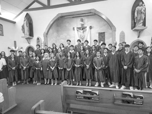 The Class of 2024 attended their senior mass this past Sunday at Our Lady of Peace Catholic Church. Courtesy photo