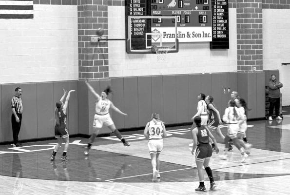The Lady Bucks battled it out in Stanton last Friday.