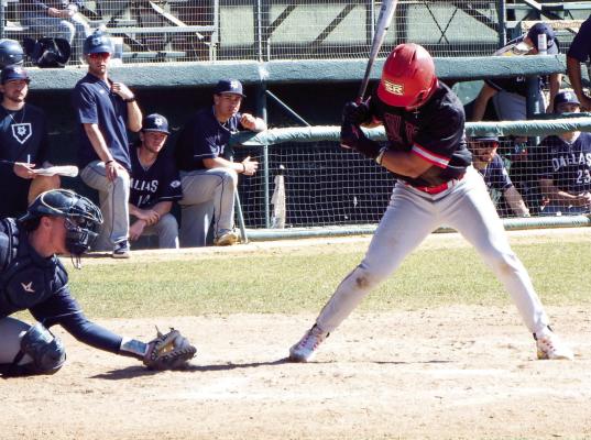 A Sul Ross batter takes a ball from the University of Dallas pitcher in the last game of the three game series this past Sunday. The Lobos dropped two of three games to the Crusaders in the season opener. Avalanche photo by Kara Gerbert