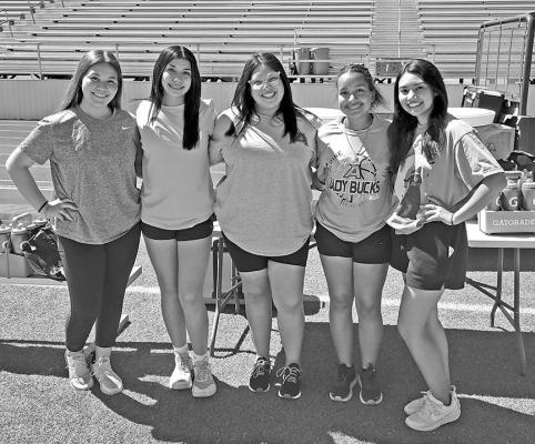 Fightin’ Bucks athletic trainers Danica Baeza, Jenna Vega, MacKenzie Sanchez, Roxanna Rodriguez, and Toni Ybarra keep athletes in tiptop shape.