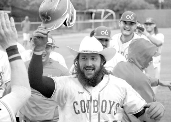 Alpine Cowboys outfielder Mark Traylor continued slamming the ball over the past week’s games. Photo by Julie Myers