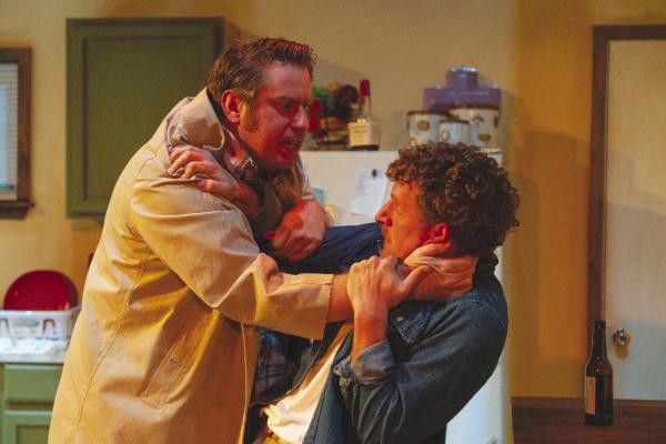 SRSU Theatre graduate student J.B. Fields and alum Justin Hinton star in Sam Shepard’s “True West” as Lee and Austin. Photo courtesy of SRSU Theatre