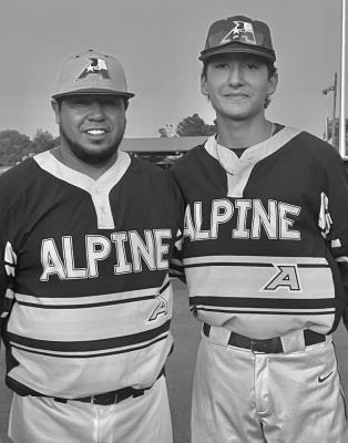 Recent Alpine High School graduate and multisport athlete Jace Canaba along with AHS head baseball coach Robert Llanez were selected to play in the Black and Gold Sports All-Star game this past Saturday at Christensen Stadium in Midland. Canaba was selected to the Gold team, which was coached by Llanez, and pitched as well as played in the outfield during the game. Courtesy photo