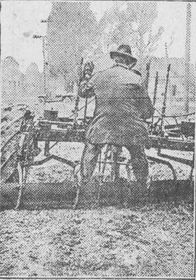 August 10, 1922 Thanks to a federal aid bill that was passed, state and local construction crews responsible for road repair can work towards the purchase of machinery such as this implement pictured, to smooth dirt roads.
