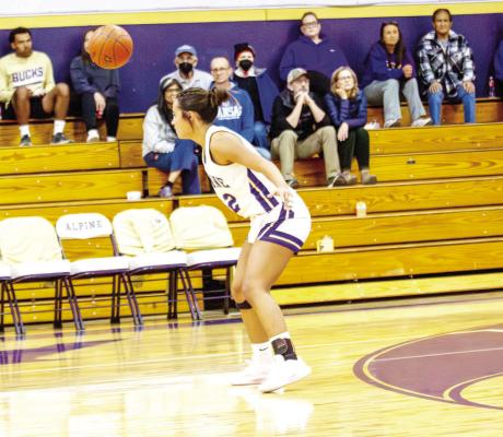 Ailea Fierro prepares to guard the competition as they pass the ball back and forth in an attempt to score. Photo by Kara Gerbert
