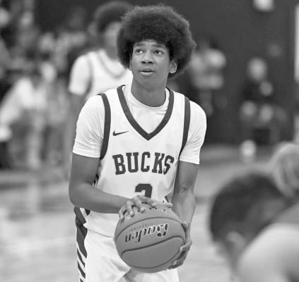 Freshman Tae Hardwick prepares to add points to the board for Alpine at the free-throw line Photo courtesy of Felipe Fierro