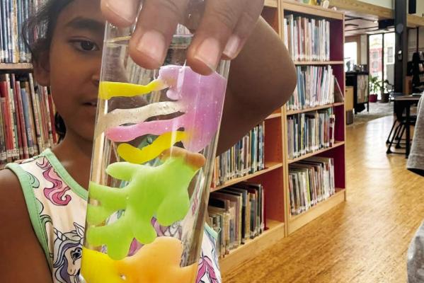One of the highlights of the summercamp held by the Marathon Public Library was the creation of “water pets.” The camp participants were given hands-on instruction and an introduction to polymers, chemical reactions, and scientific observation. Photo courtesy of Marathon Public Library