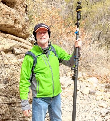 Randall Kenzie of Fort Davis is pictured here as part of the film crew and local liason for Expedition: Tales of the Big Bend. Courtesy photo