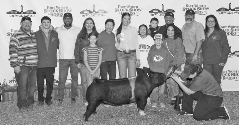 Chelsea Hernandez of Fort Davis FFA earned a 9th-place ribbon for her Hampshire swine at the Fort Worth Stock Show and Rodeo. Courtesy photo