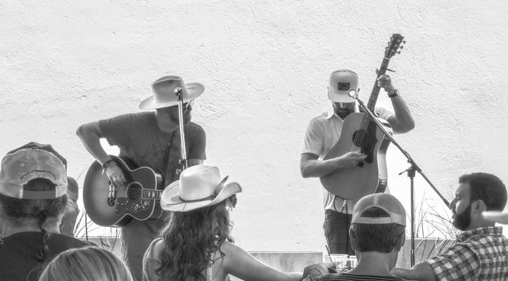 Drew Kennedy and Josh Grider kicked off the 2023 Marathon Songwriter’s Festival at the Brick Vault in Marathon Friday afternoon. See more photos on pages 5 and 10. Photo by Kara Gerbert