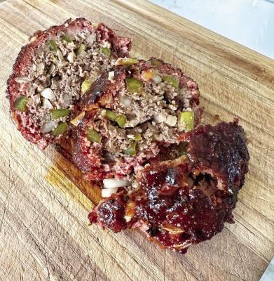 Summer barbecue stunner with smoked meatloaf