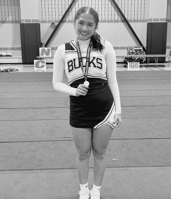 Alpine Buck cheerleader Alyssa Duenez recently received a medal for All-American Cheerleader for 2024-2025 during the recent National Cheerleading Association camp held at Texas Tech University in Lubbock. Courtesy photo