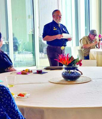 Local historian Matt Walter introduces the new exhibit, Snapshots in Time: Life in Brewster County, at the Museum of the Big Bend.