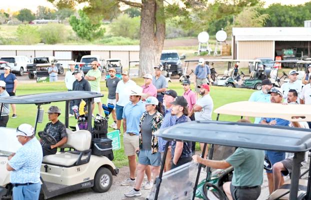 A total of 147 golfers turned out this past Saturday for the Zach Vasquez benefit golf tournament held at Alpine Country Club. Proceeds from the event went to help Trooper Vasquez on his road to recovery after his injuryinducing traffic accident last month. Courtesy photo