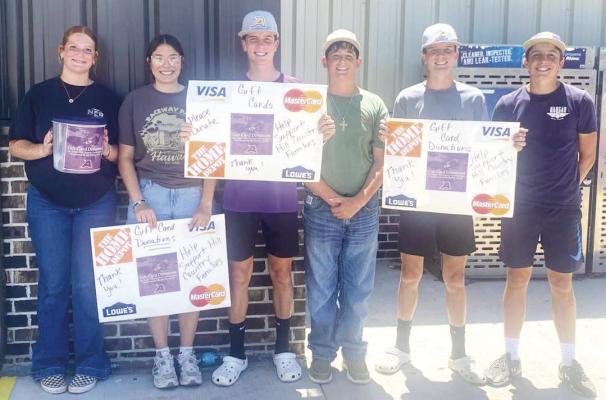 Students from the Alpine FFA held in-person gift card donation drives at two of Alpine’s Dollar General stores last Friday. The students raised $1,245 to purchase gift cards from Home Depot, Lowe’s (hardware store), and Visa and Mastercard gift cards. Gift cards will be donated to FFA chapters in the Hill Country for distribution to communities impacted by the flooding. Courtesy photo