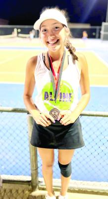 AHS multi-sport athlete Andynne Ramirez earned the girls’ singles consolation medal at last week’s Sanderson Invitational. Courtesy photo
