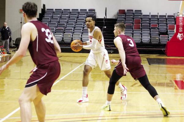 Antwonne Holmes led the Lobos in scoring against WTA&amp;M on Sunday. Photo courtesy of Sul Ross Sports