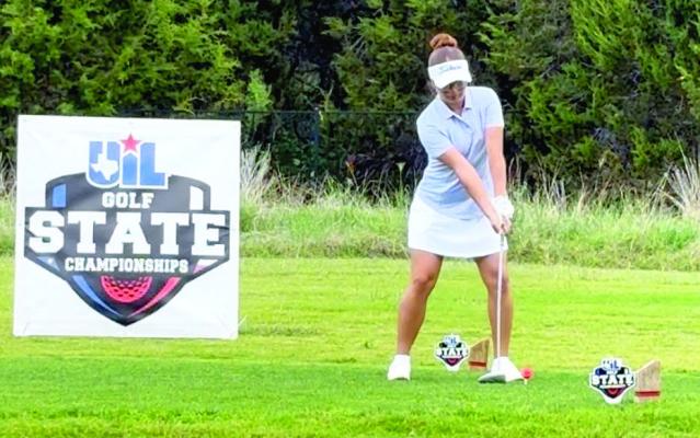 Maryfer Martinez of Marfa High School qualifi ed and played at the State golf tournament recently, placing 34th out of 72 golfers. Martinez is a senior this year. Courtesy photo