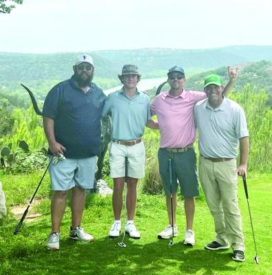 Phillip Moellering, of Marathon, along with Fenn Mullins, Kyle Edwards, and Winn Smith, placed 2nd at the Annual Scottish Rite for Children›s Charity Golf Tournament held at the University of Texas Golf Club in Austin earlier this week. Courtesy photo