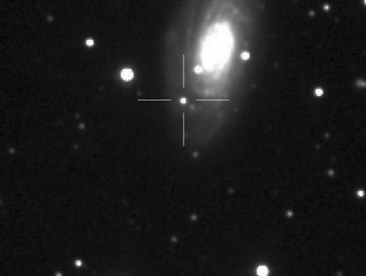 Supernova 2006bp was discovered by the Texas Supernova Search within two days of its explosion. Photo courtesy of Robert Quimby, UT-Austin McDonald Observatory