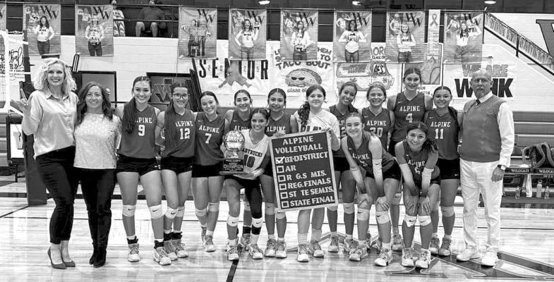 The Alpine Lady Bucks clinched the bi-district title on Monday, defeating the Lady Bulldogs of Coahoma in an intense five-set match. Courtesy photo