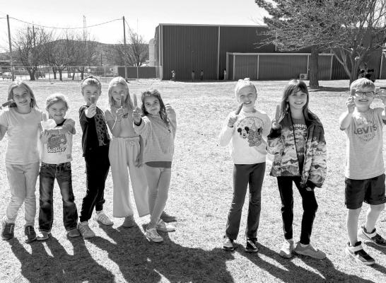Alpine Elementary second graders celebrated their highest attendance records with popsicles and extra recess this week. Courtesy photo