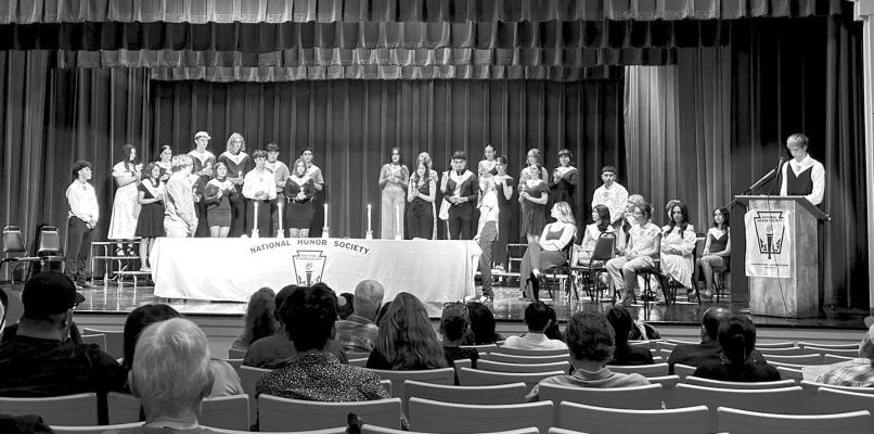 Alpine High School held its annual National Honor Society induction last Thursday evening in the auditorium at the AISD administration building. Several new members were inducted into NHS. Courtesy photo