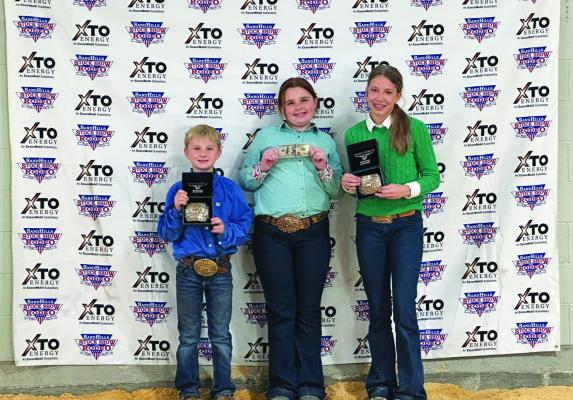 Alpine FFA and Brewster County 4-H showers represented our community well at the Sandhills Stock Show and Rodeo this past weekend in Odessa. Alpine FFA member Kylie Maroney won senior showmanship with her goat and placed third in class three with the same animal. Brewster County 4-H member Wyatt Renfroe won the junior showmanship and placed fifth in class three with his goat. Rynn Matthews won reserve showmanship in her junior class. Photo by J.T. Maroney