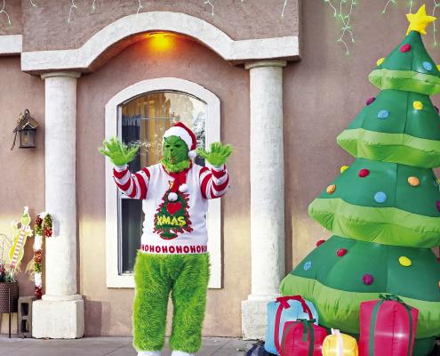 The Grinch showed up in town this weekend to prepare for all his Christmas shenanigans, but he may have to find alternate transportation for his duties with our warmer temperatures this week. Photo by Kara Gerbert