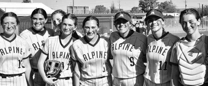 Alpine Lady Bucks softball team are shown here after they defeated the Kermit Lady Jackets in their last regular season district game. Photo by Felipe Fierro