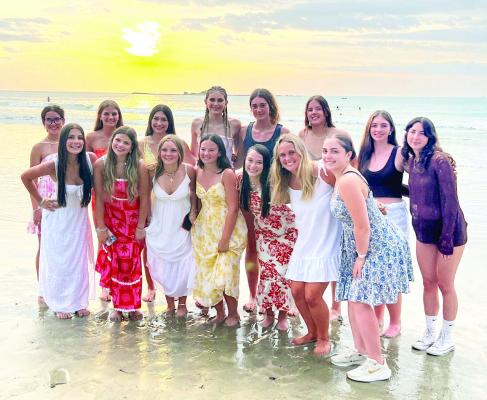 Lady Bucks pictured in the image include Naida Morris (back row, left) and Nevaeh Carrasco (back row, third from left). Peyton Kincade (back row, fourth from left) and Karolina Castillo (front row, third from right). Photo courtesy of Keelin Severtson