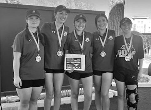 The AHS girls’golf team are Ashlee Neal, Alice Saunders, Analia Adame, Jenna Vega, and Laci Tarango. Courtesy photo