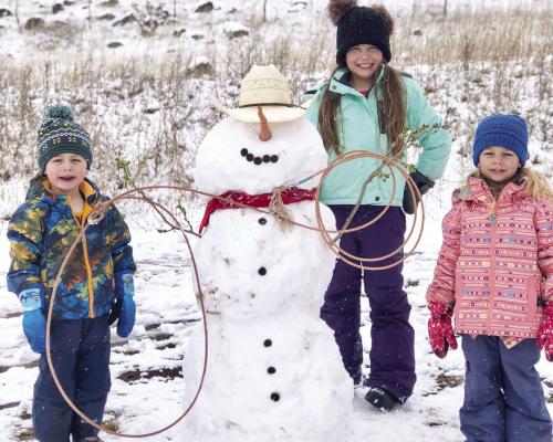 Cowboy snowman