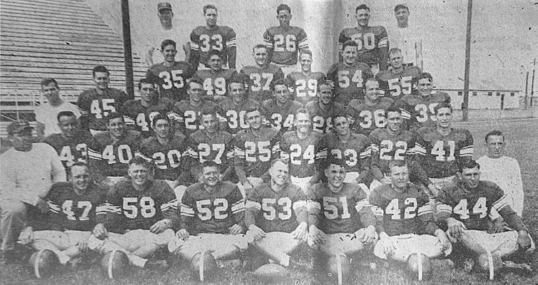 December 1, 1950 The Sul Ross Lobos have won the Lone Star Conference, their first year in that loop. Previously, they have won the New Mexico Conference title for the last three years. Many players pictured here have the distinction of never having played a losing conference game.