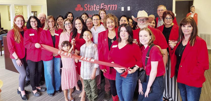 Kessia Ledesma, the new State Farm agent in Alpine, hosted a ribbon-cutting and grand opening last Tuesday with the help of her husband James, her children, her Alpine and Fort Stockton teams, and the Alpine Ambassadors. Photo by Kara Gerbert