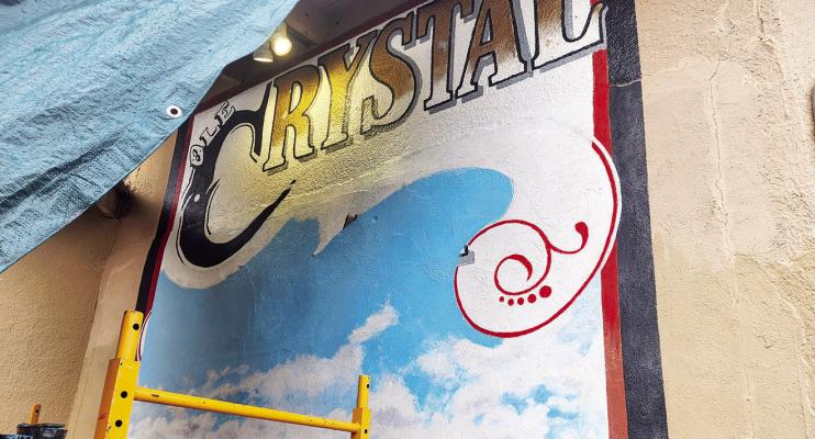 The once iconic entrance, designated by one of the many fantastic murals of artist Stylle Read, the former Crystal Bar will no longer have the ‘Bar’ designation. Instead, Read will update the mural itself and add the dates 1974-2024 to honor the years this establishment has been a gathering place for college kids and cowboys alike from Alpine and the surrounding area. Photo by Kara Gerbert