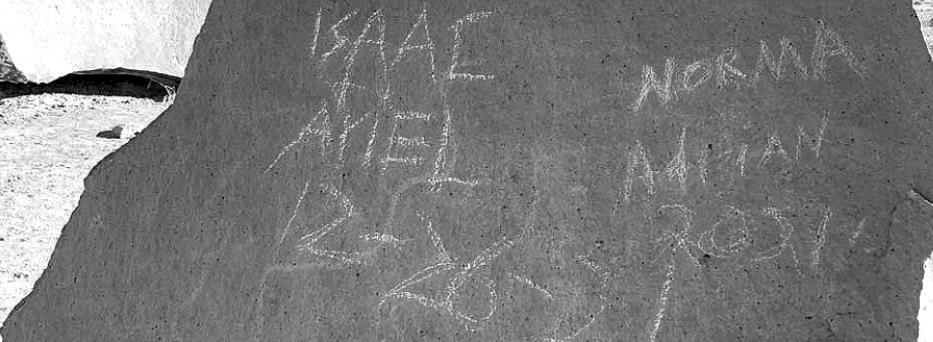 Ancient rock art was vandalized at Big Bend National Park over the Christmas weekend. Courtesy photo