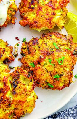 Easy Cheesy Chicken Fritters Courtesy photo