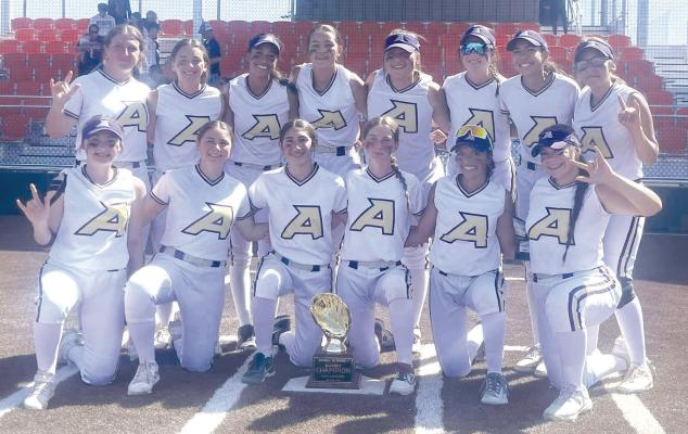 The Alpine Lady Bucks softball team took down the Brownfield Cubs in a three-game series this past weekend to become the Bi-District Champions. They face Amarillo River Road tomorrow and Saturday in Big Spring for the Area Championship. Courtesy photo