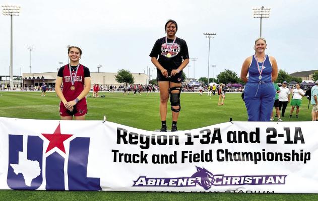 Big Bend High School senior Brooke Jenks placed third in Abilene recently in the Regional track and field competition. Courtesy photo