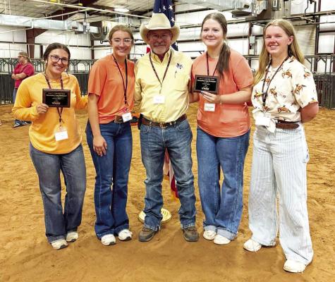 The Alpine FFA officers Sophie Janis, Evelyn Smith, Kaysen Hardaway, and Carolyn Newman attended the FFA Area II Leadership Camp at Howard College in Big Spring last week. Doug Fox served as the Area II Leadership Coordinator, helping run and organize the camp, his last, before he retires later this month. Courtesy photo